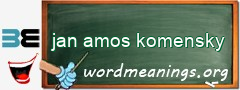 WordMeaning blackboard for jan amos komensky